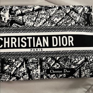 NIB Dior Black and White Cosmetic Bag.